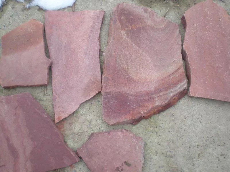 Камень Обожжённый природный натуральный терракотово-красный